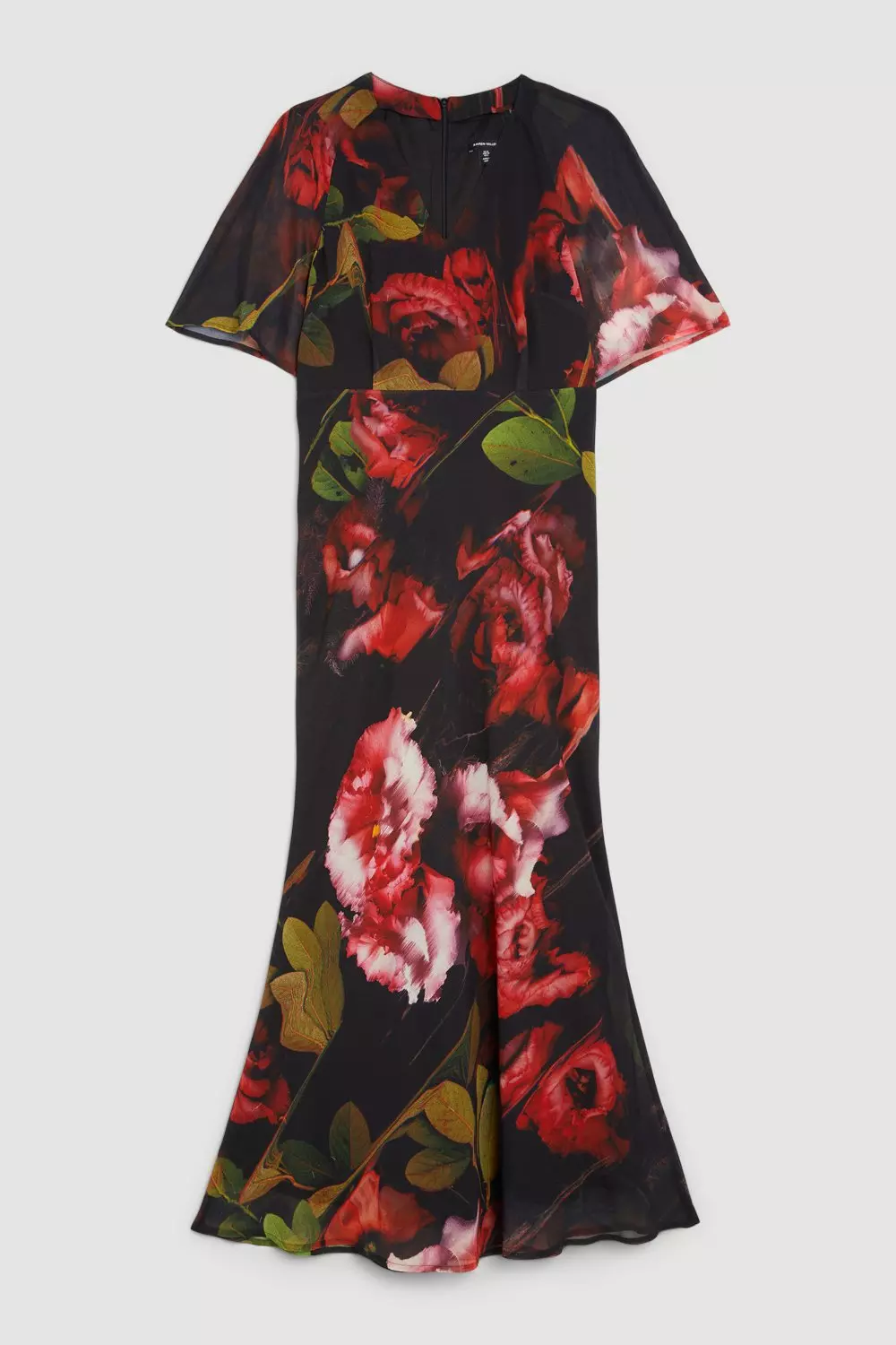 Petite Batwing Georgette Woven Maxi Dress Karen Millen