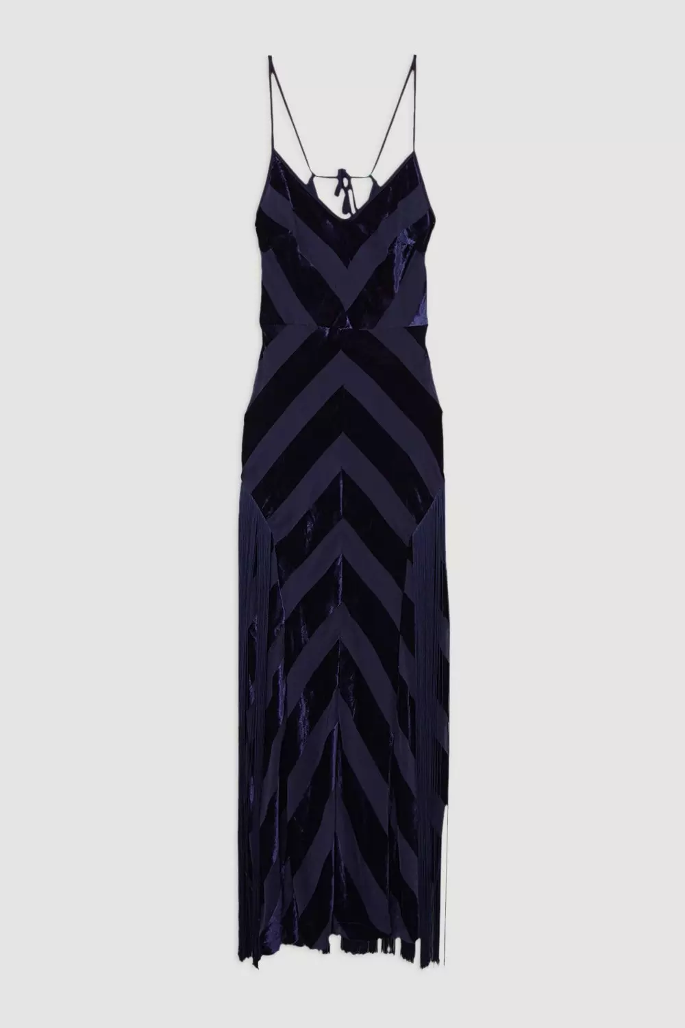 Tall Fringed Velvet Devore Woven Maxi Dress | Karen Millen