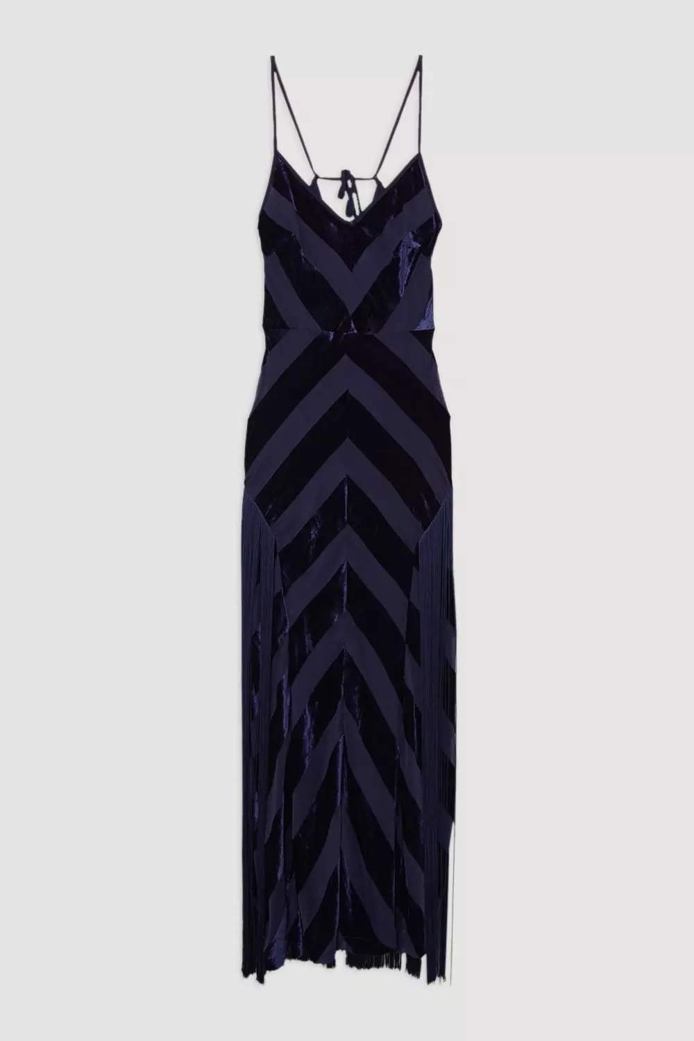 Fringed Velvet Devore Woven Maxi Dress | Karen Millen