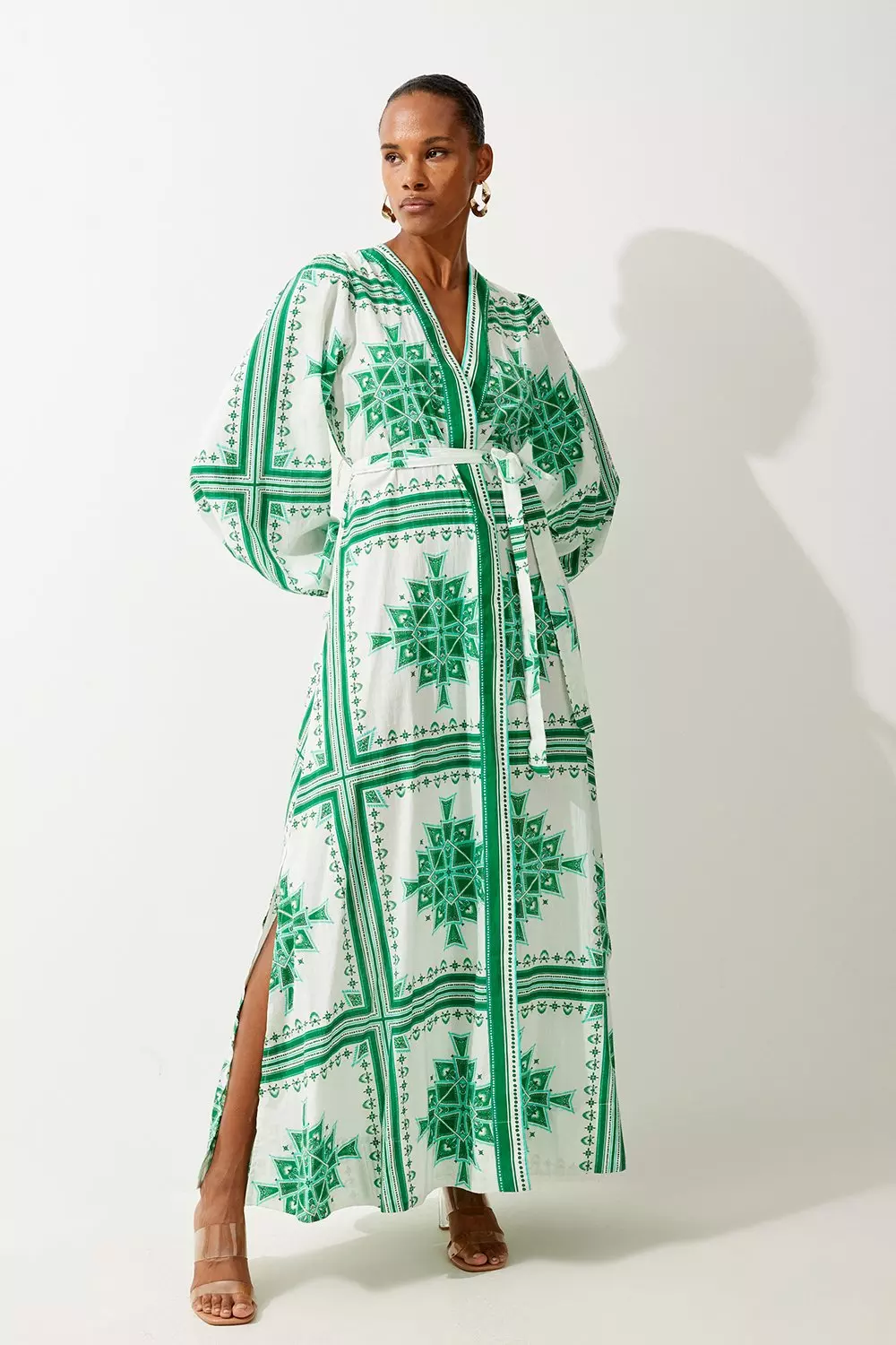 Printed cotton maxi dress hotsell