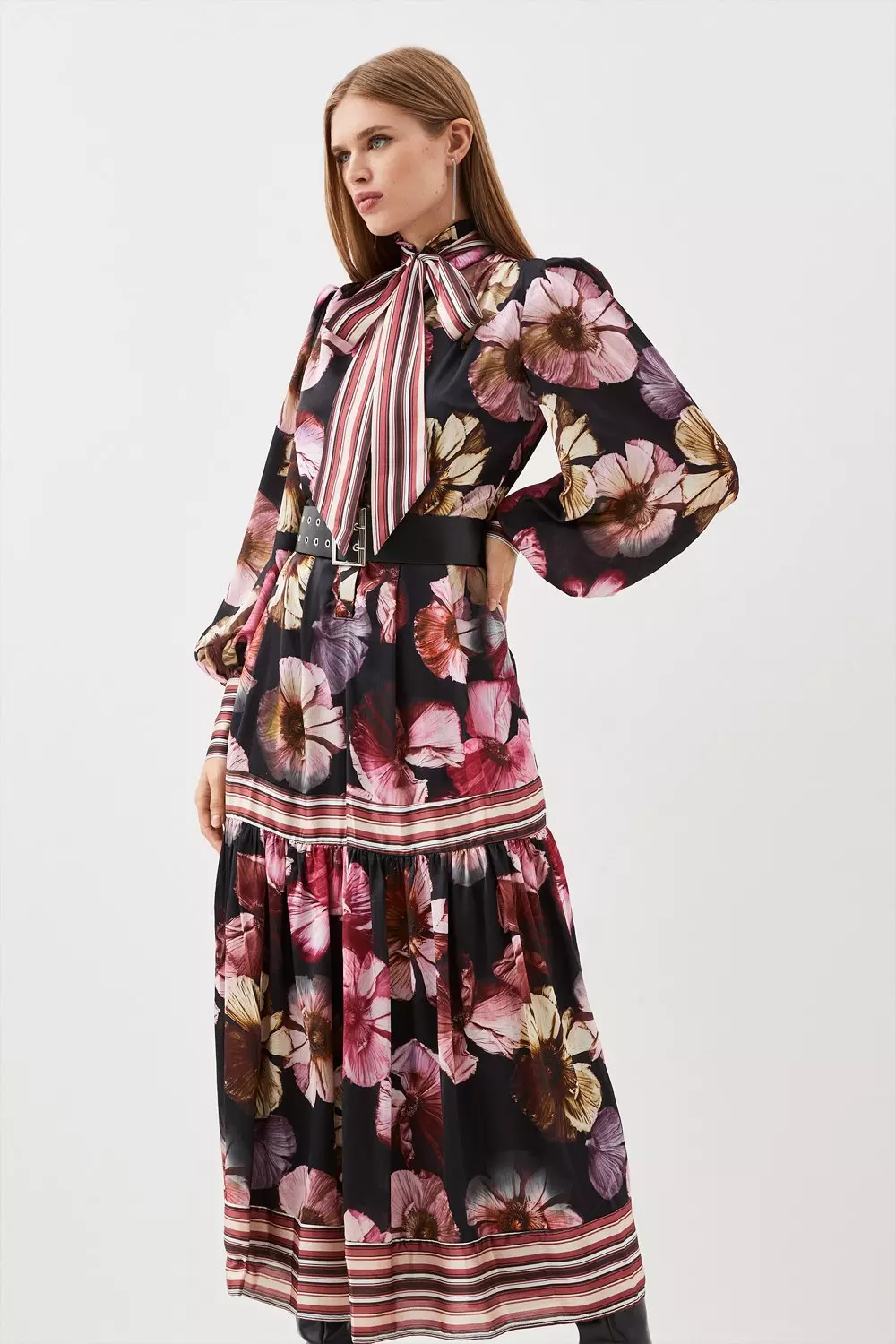 日本未入荷★Karen Millen パステルカラーセットアップ Floral Printed Woven Maxi Dress | Karen Millen