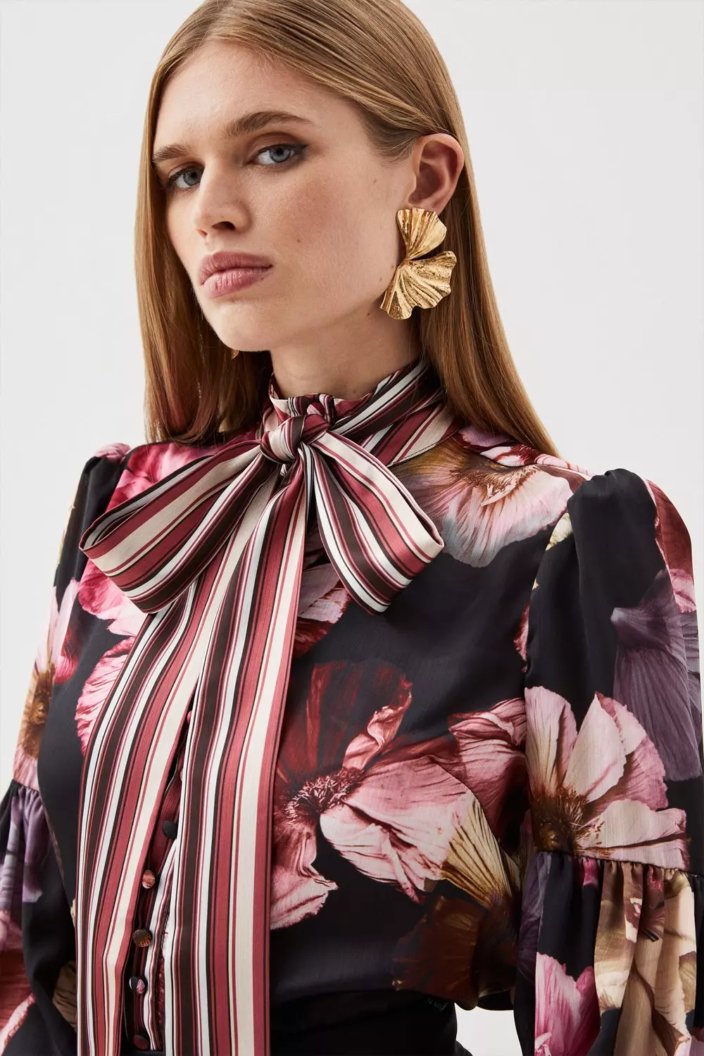 Floral Printed Woven Top | Karen Millen
