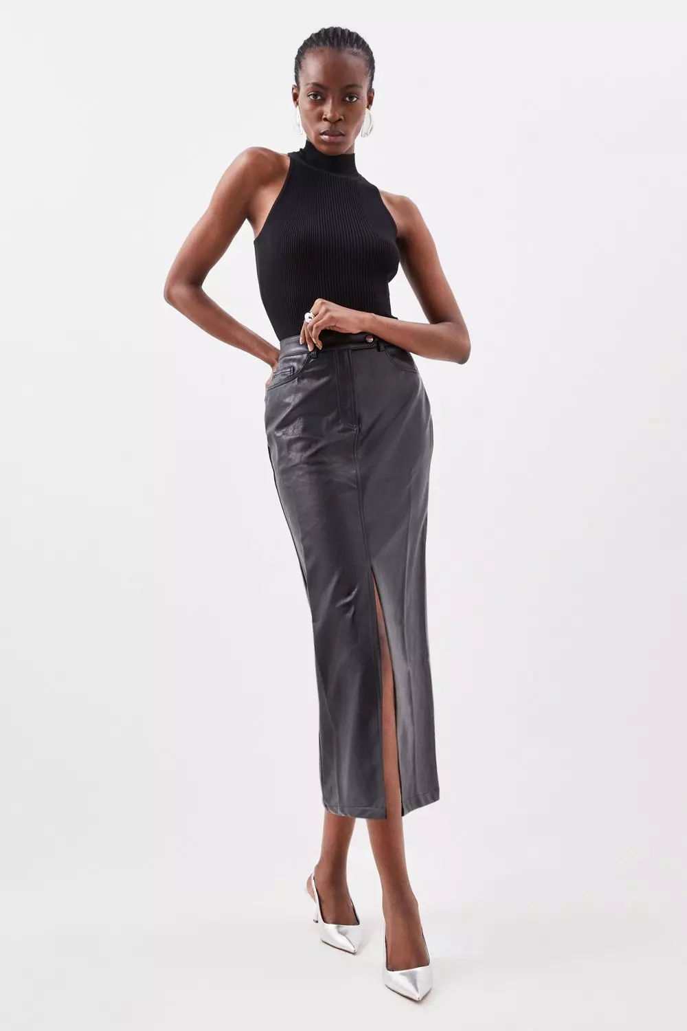 Faux leather pencil skirt australia best sale