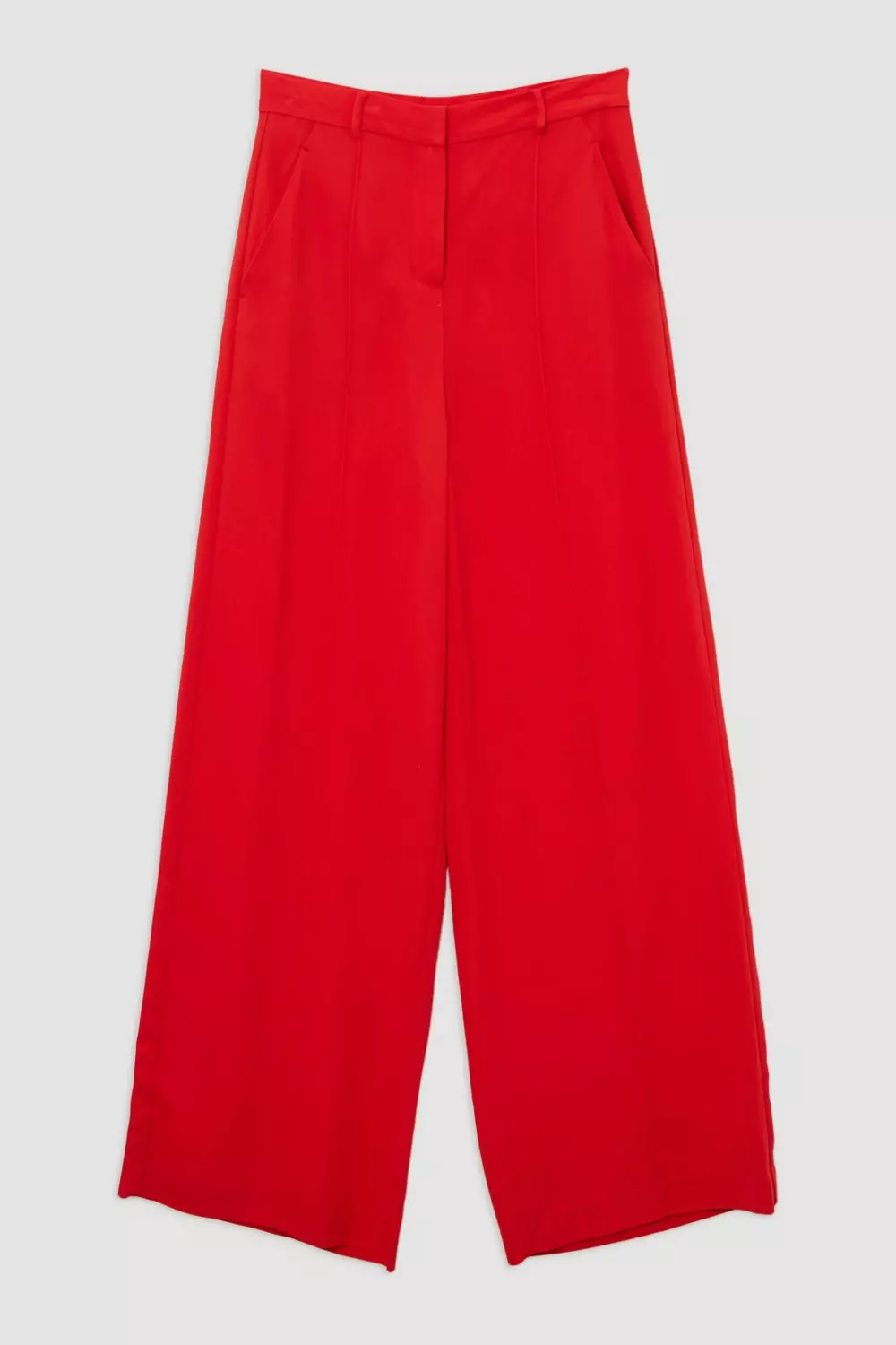 Black Premium Woven Viscose Crepe Wide Leg Trouser alternative image