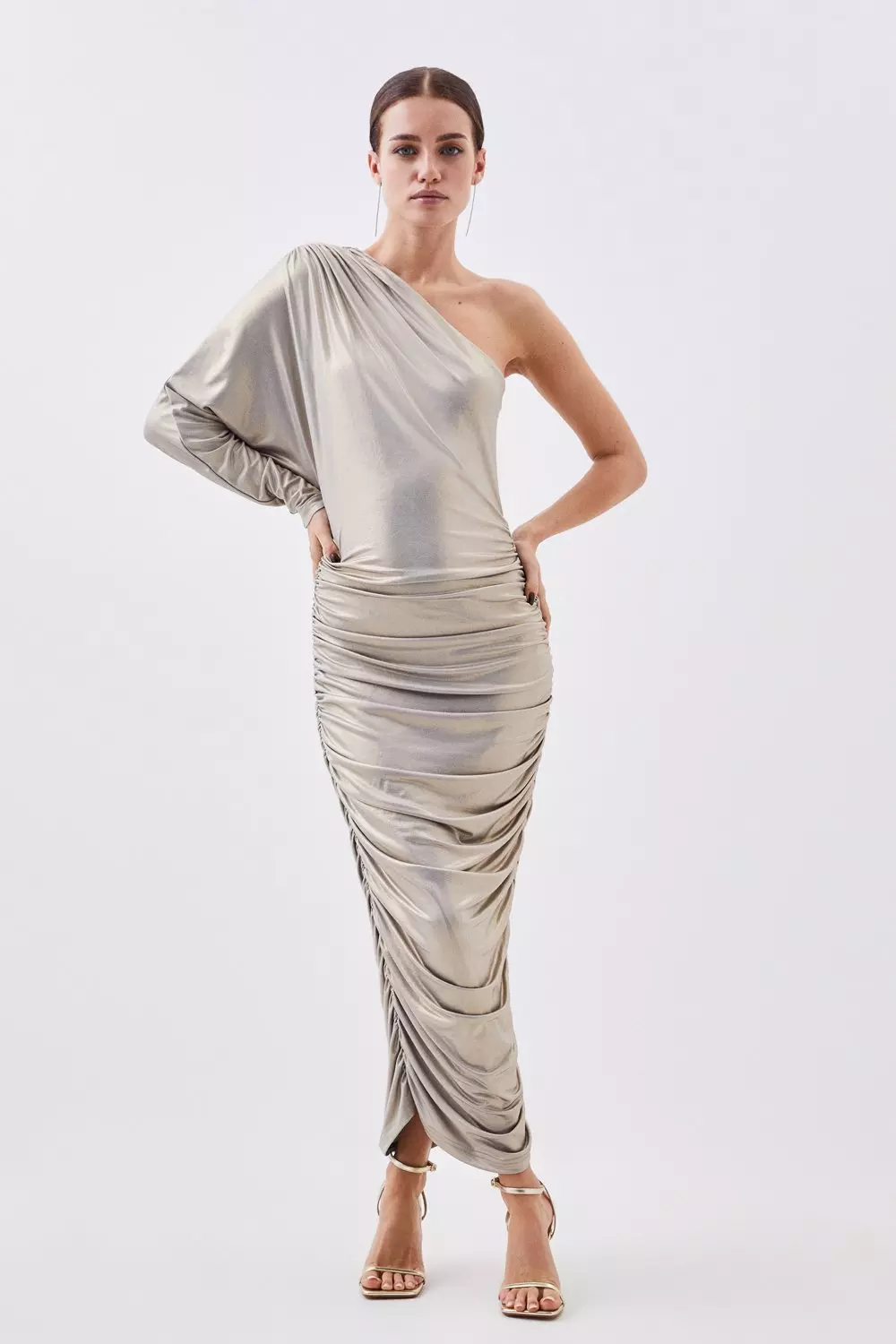 Karen millen metallic dress hotsell