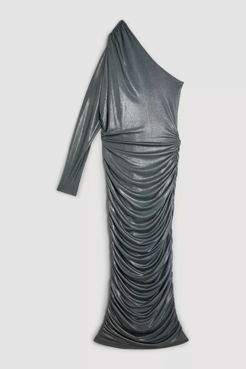 Premium Jersey Metallic Midi Dress | Karen Millen