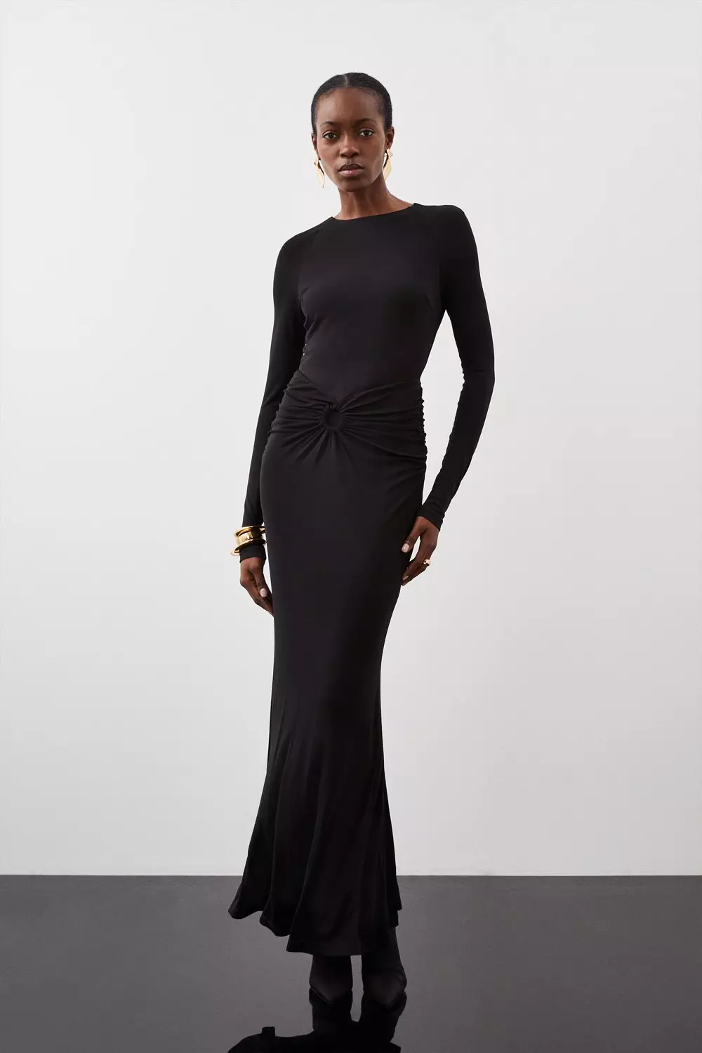 Premium Stretch Crepe Jersey Maxi Dress Karen Millen