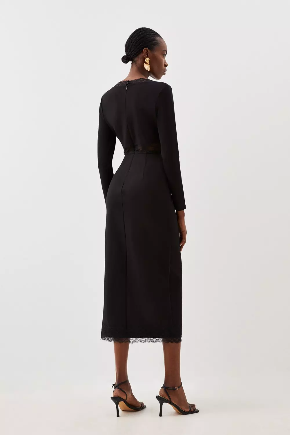 Jersey split midi dress on sale