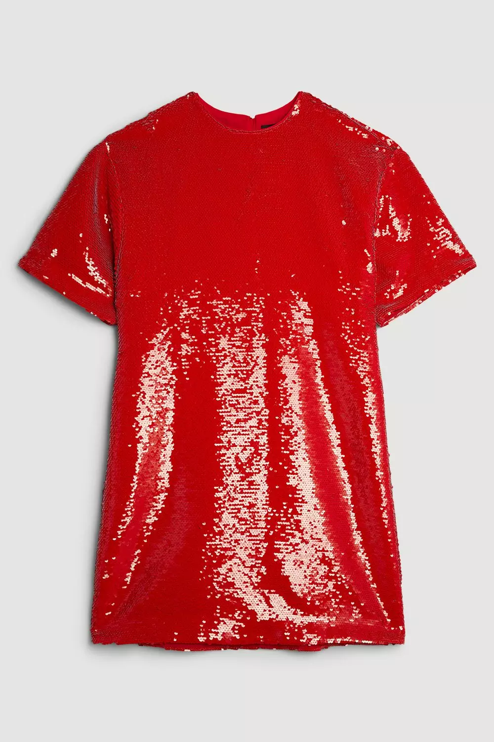 Red Petite Sequin Woven Mini Dress    alternative image