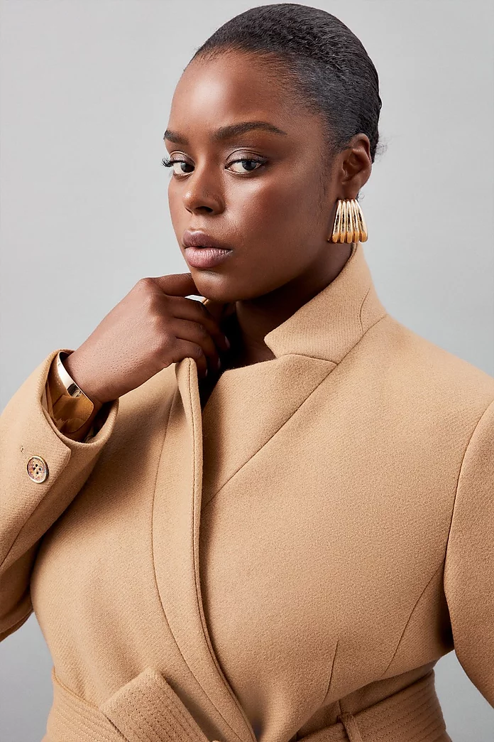 Plus Size Italian Manteco Wool Cashmere Forever Notch Neck Plus Size Italian Manteco Wool Cashmere Forever Notch Neck