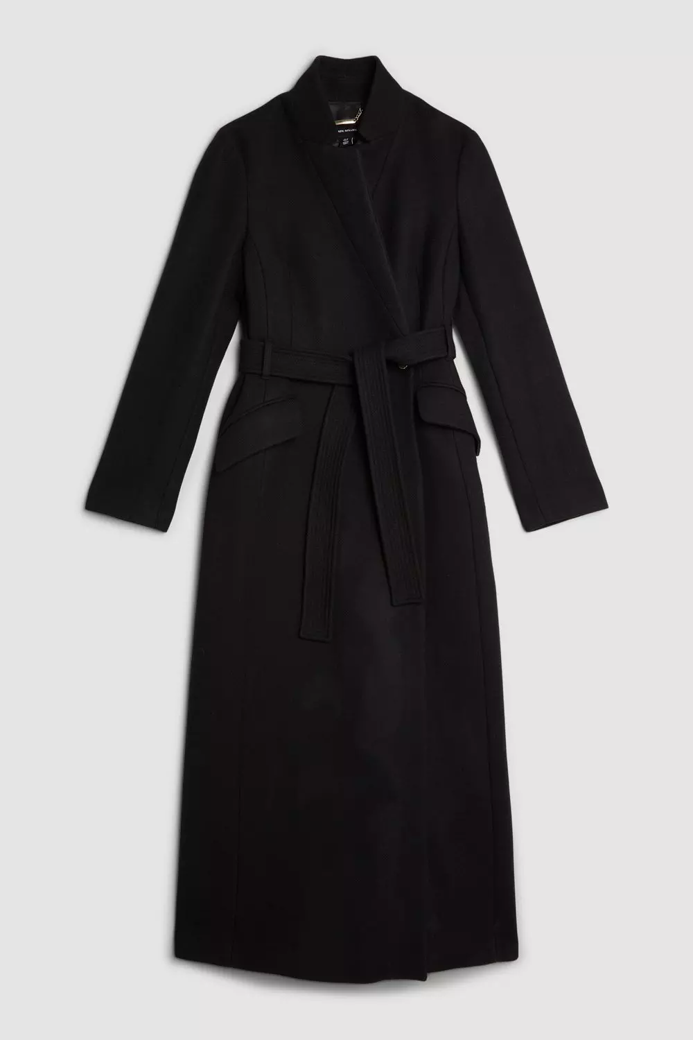 Italian Manteco Wool Forever Notch Neck Midaxi Coat | Karen