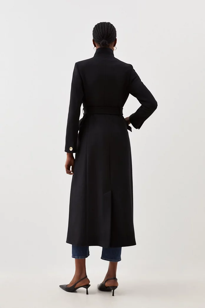 Italian Manteco Wool Forever Notch Neck Midaxi Coat | Karen Italian Manteco Wool Forever Notch Neck Midaxi Coat | Karen
