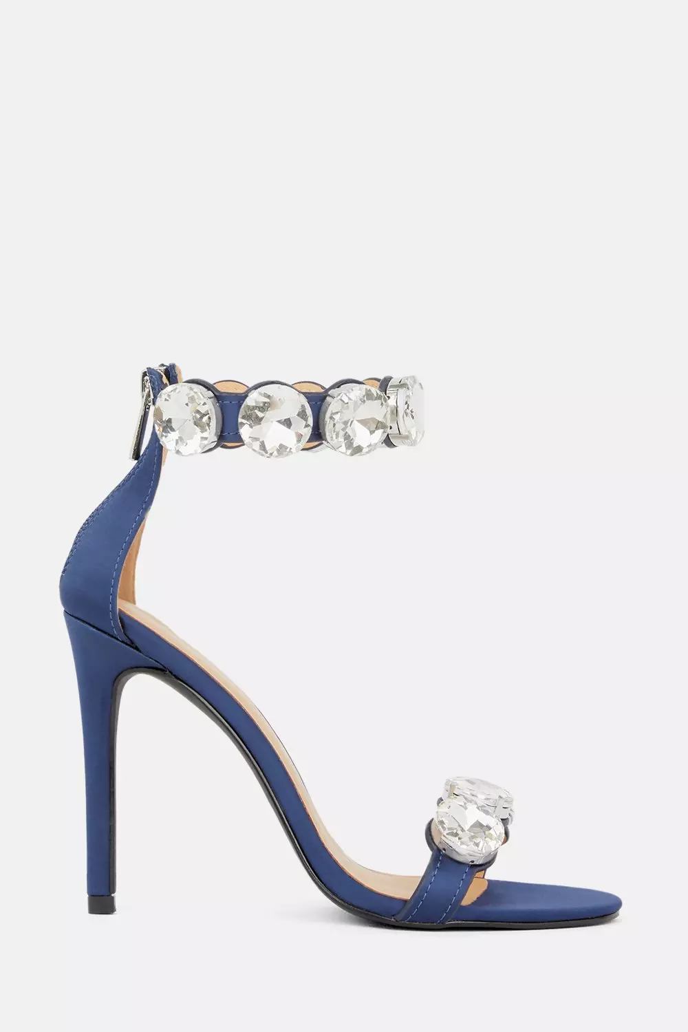 Crystal Stone Double Strap Stiletto Heel Karen Millen