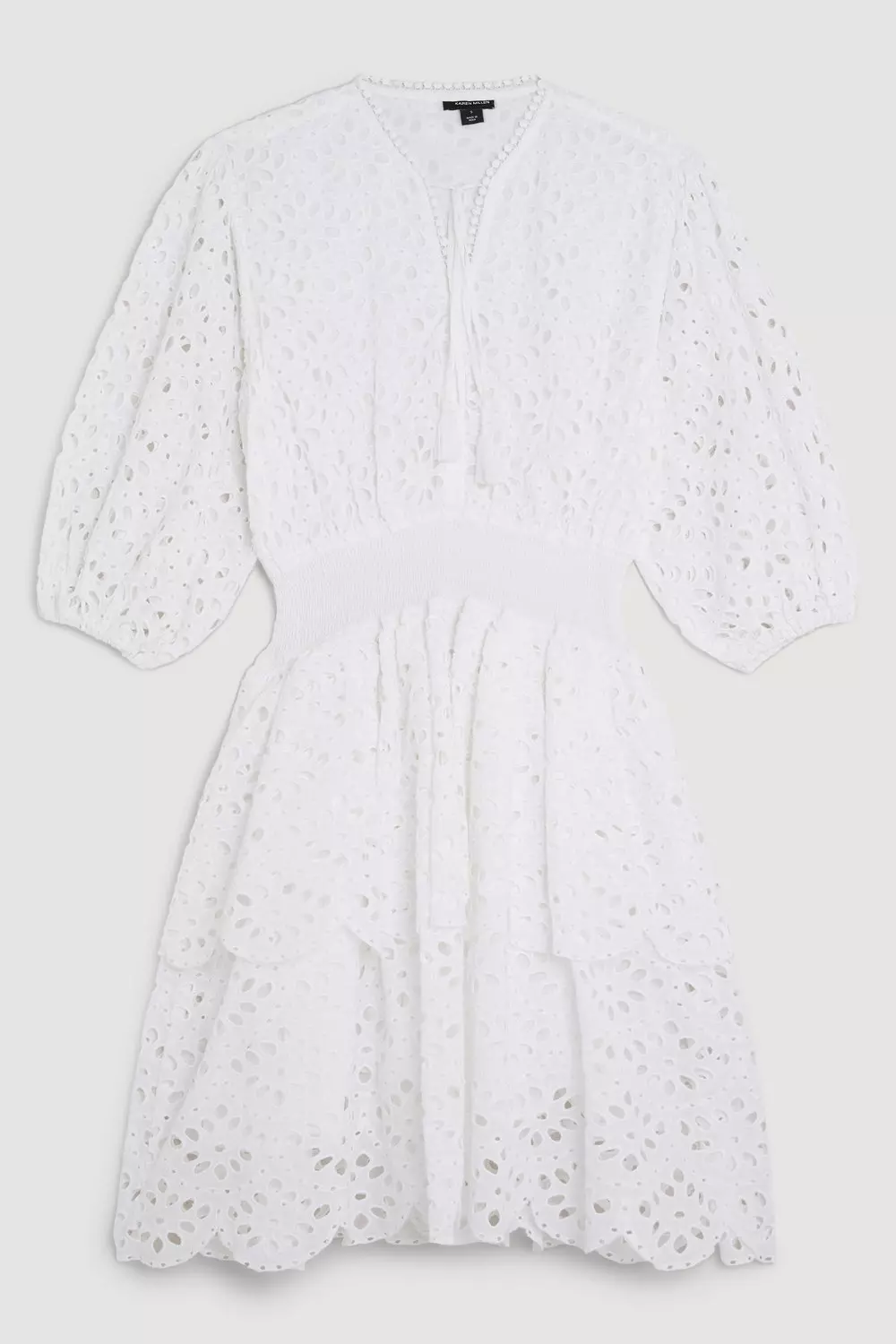 Karen millen white fashion broderie dress