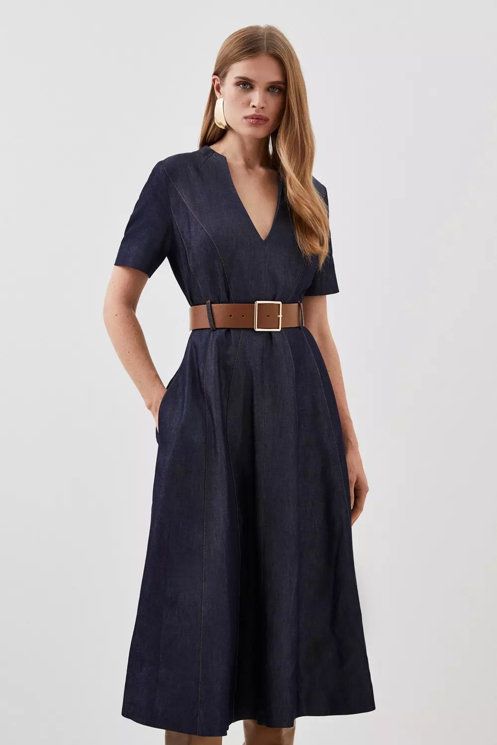 【Karen Millen】テーラードコットンフルミニスカート Heather｜コットンフリルミニスカート | Rakuten Fashion(楽天