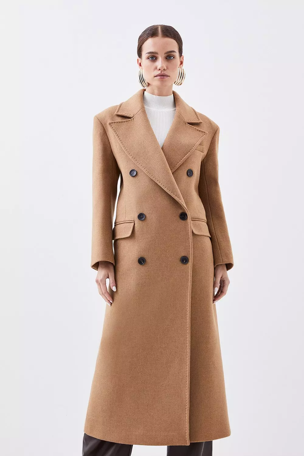 Camel wool coat petite best sale