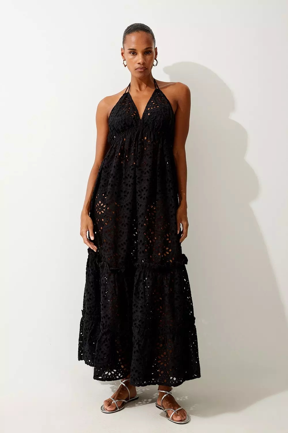 Black lace beach dress online