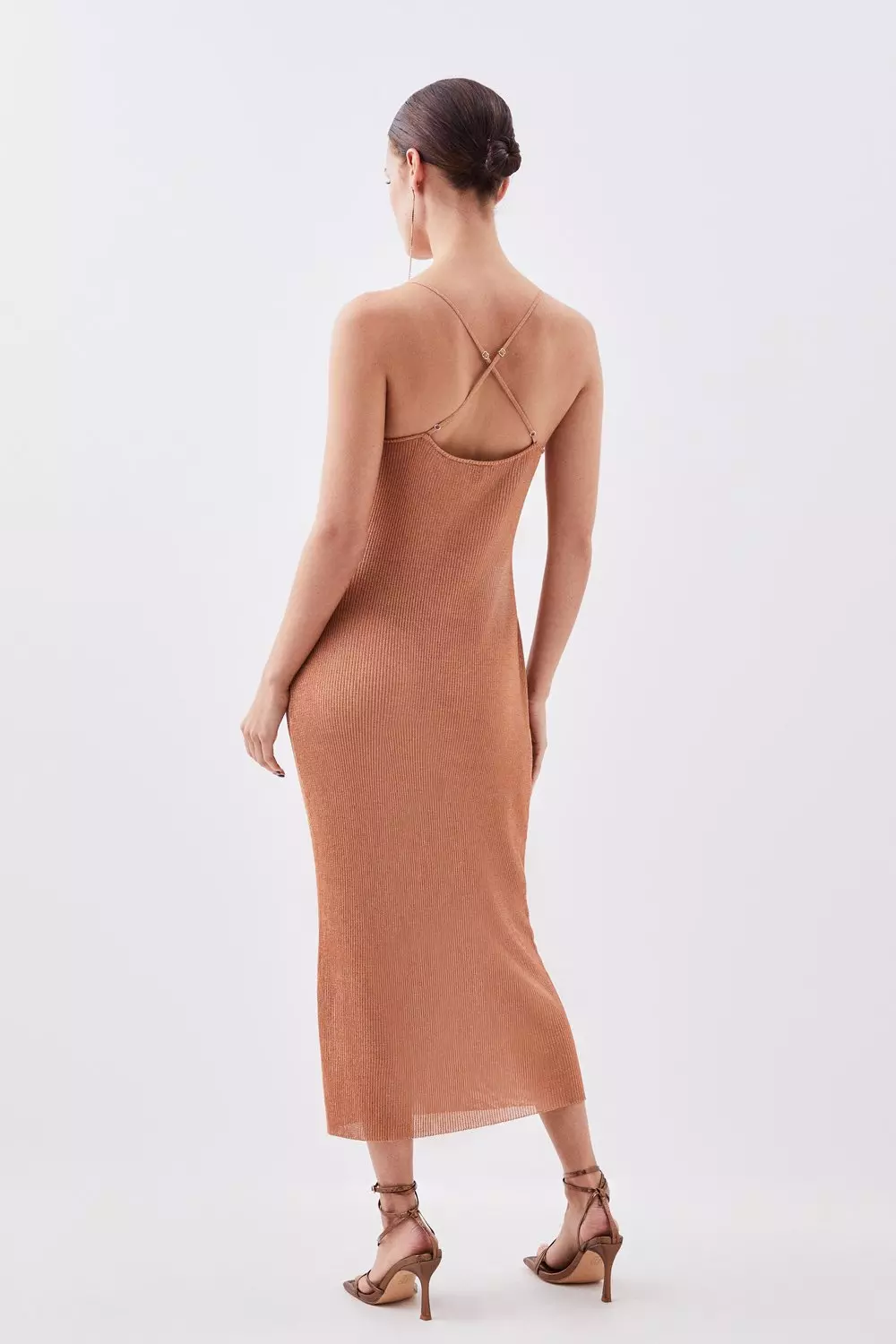 Crinkled Satin Smocked Dress | Michael Kors [US]
