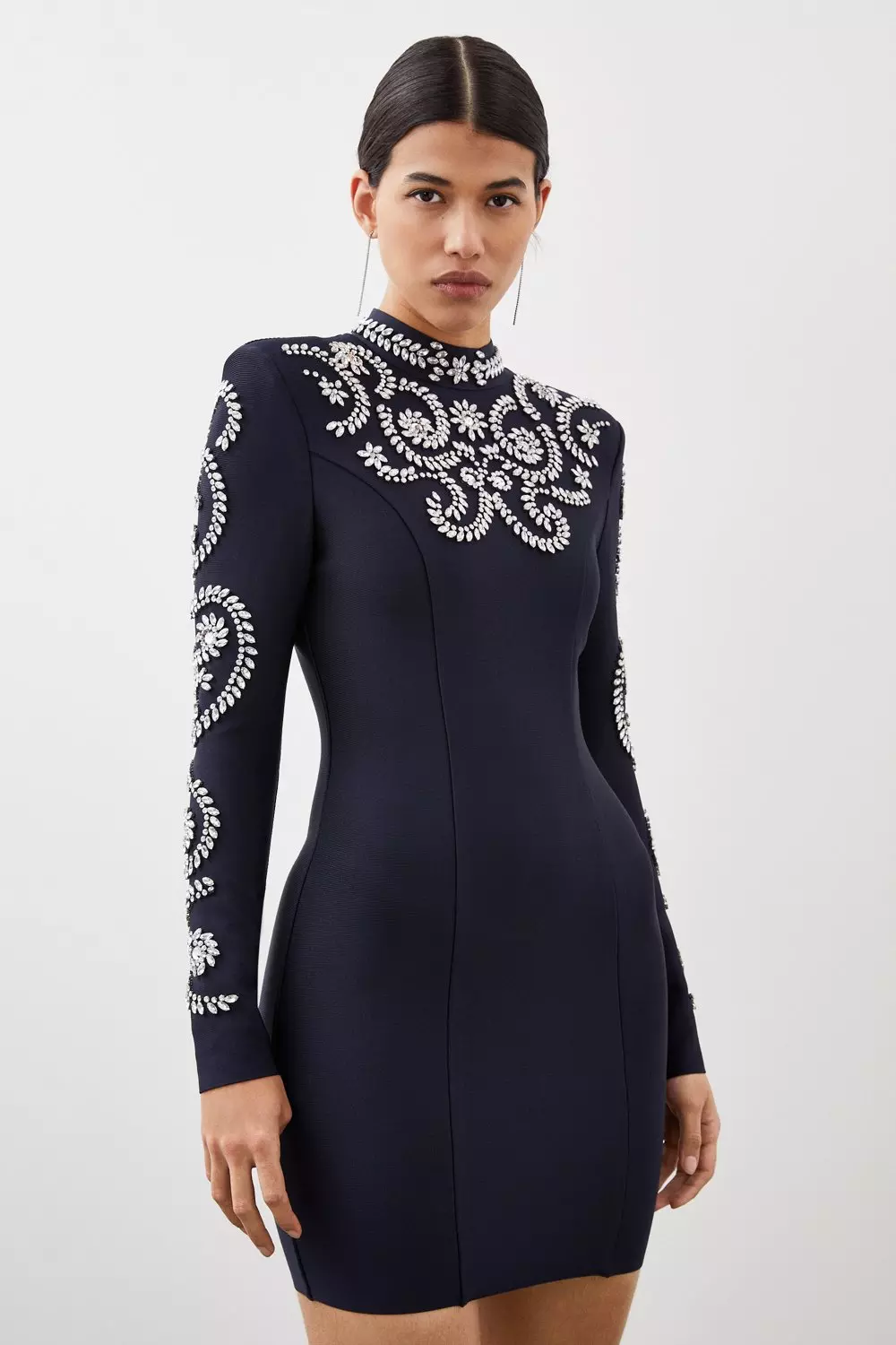 Karen millen embellished cuff dress best sale