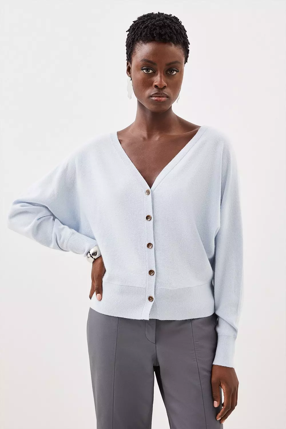 Cashmere Wool Knit Batwing Cardigan Karen Millen