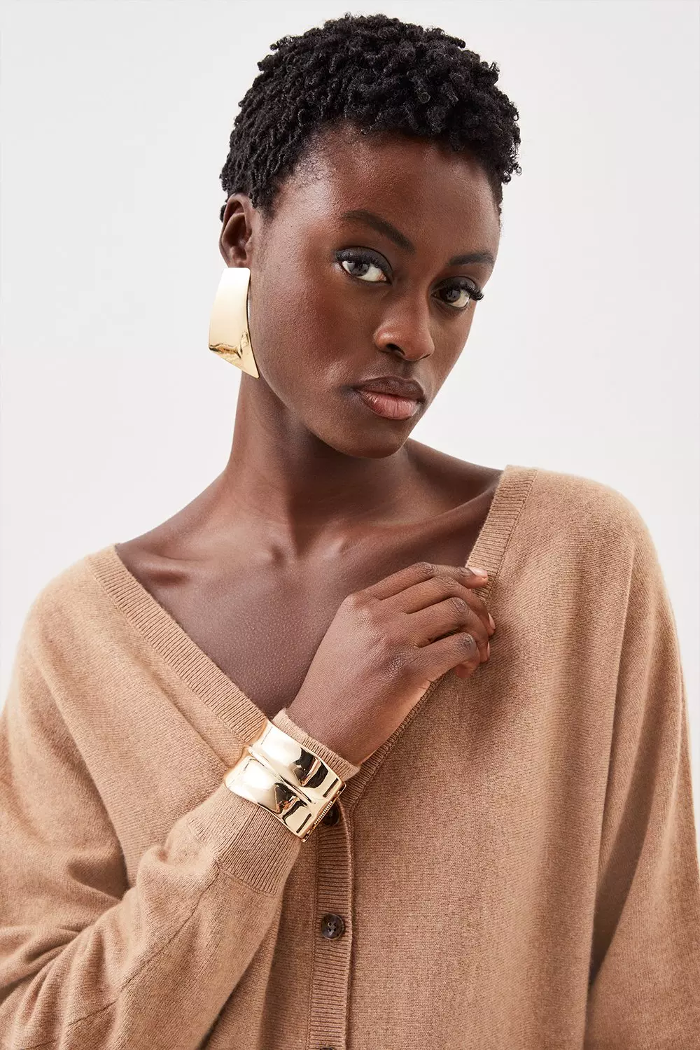 Cashmere Wool Knit Batwing Cardigan | Karen Millen