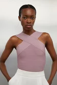 Figure Form Bandage Cross Front Knit Top | Karen Millen Figure Form Bandage Cross Front Knit Top | Karen Millen