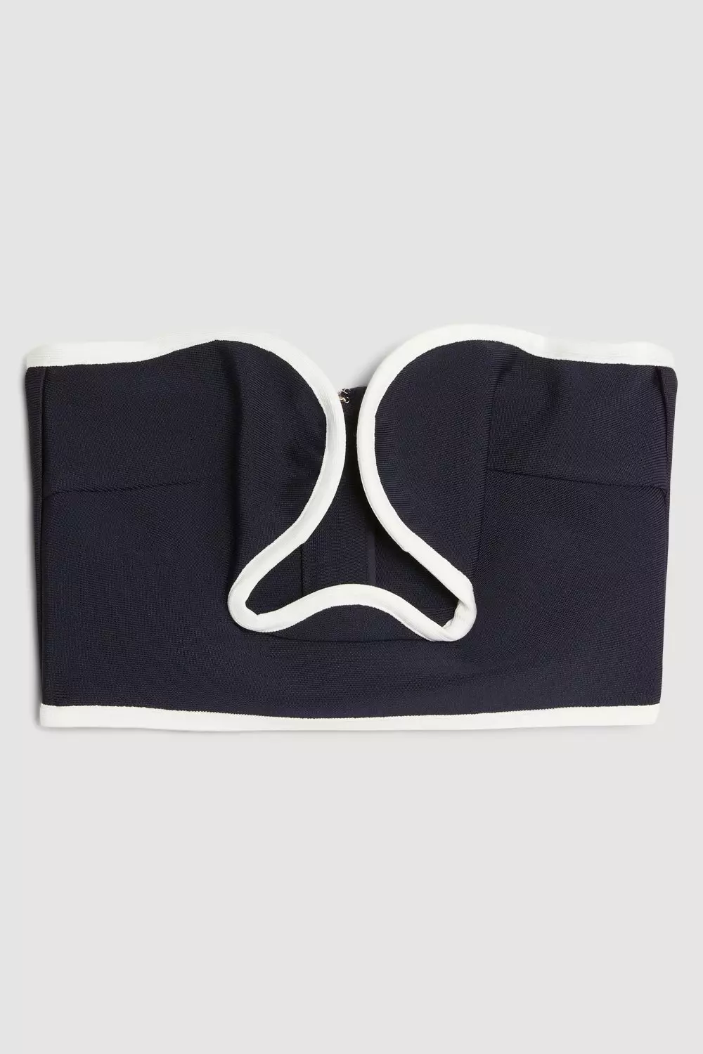 Figure Form Bandage Corset Detail Knit Crop Top | Karen Millen