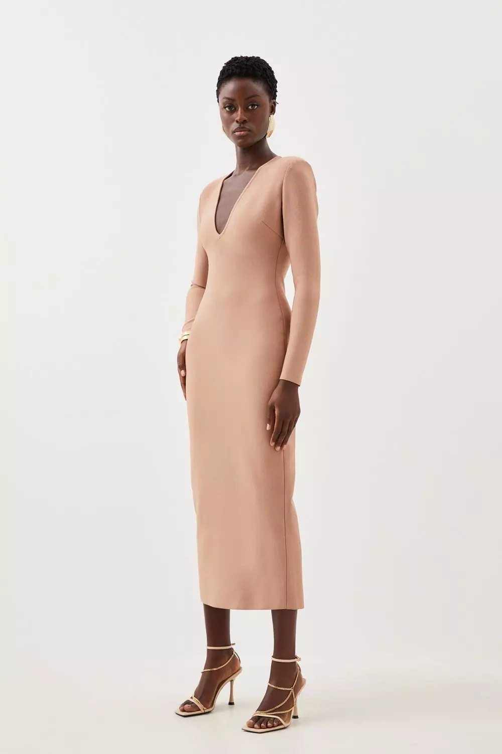 【Karen Millen】ケープ Vネック ベルト ペンシルミディドレス Karen Millen】ケープ Vネック ベルト ペンシルミディドレス