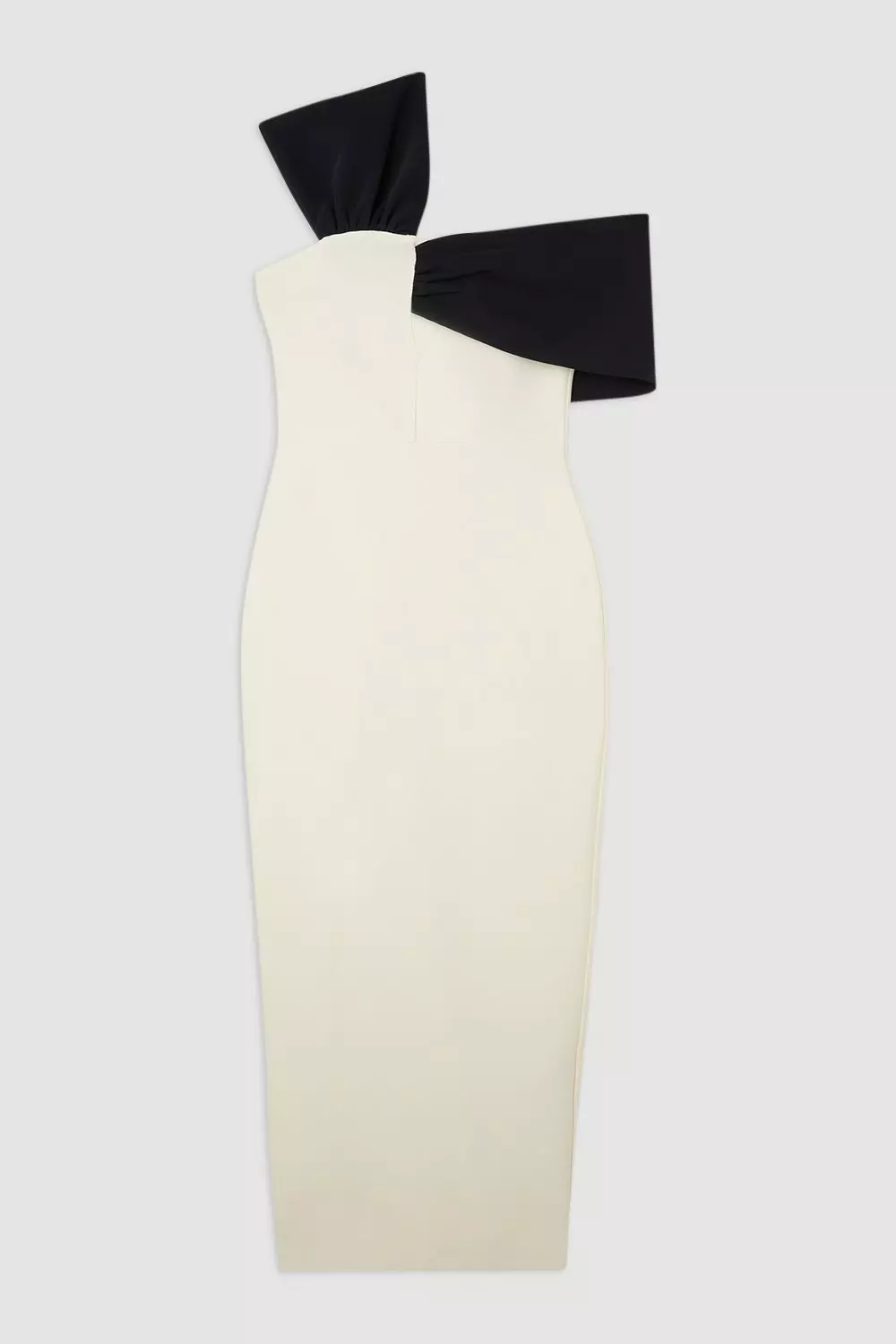 Figure Form Bandage Asymmetric Strap Knit Midi Dress | Karen