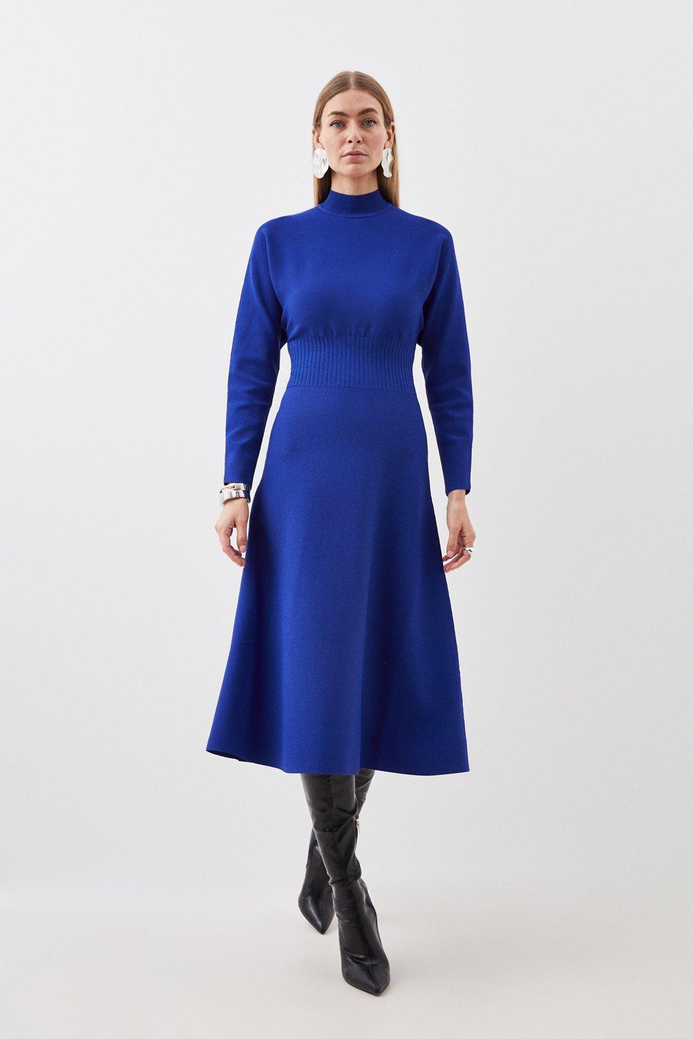 Blue Long Sleeve Dresses Karen Millen