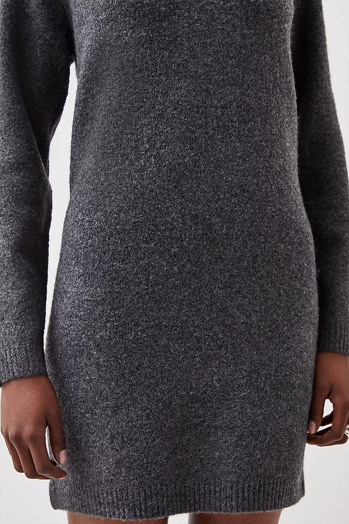 Wool Blend Lofty Knit Collared Dress | Karen Millen Wool Blend Lofty Knit Collared Dress | Karen Millen