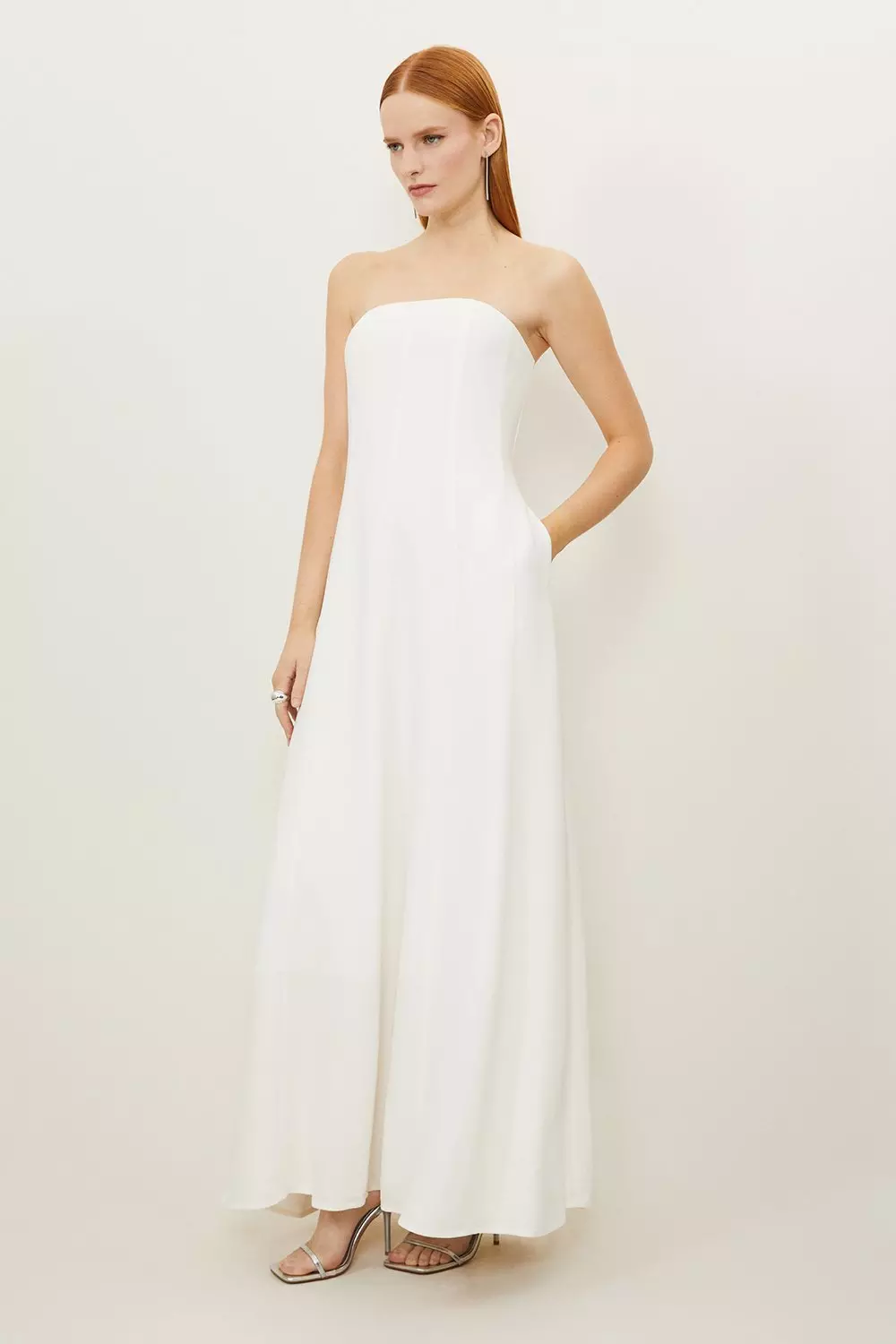 Premium Bonded Viscose Crepe Detachable Cape Woven Maxi