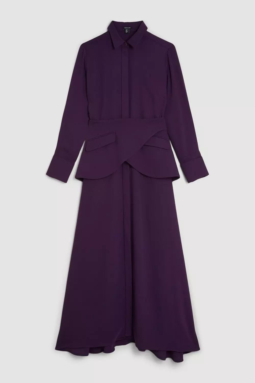 Soft Tailored Belted Maxi Shirt Dress | Karen Millen