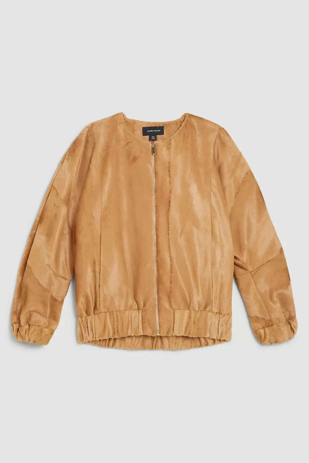 Signature Ponyskin Tailored Bomber Jacket | Karen Millen