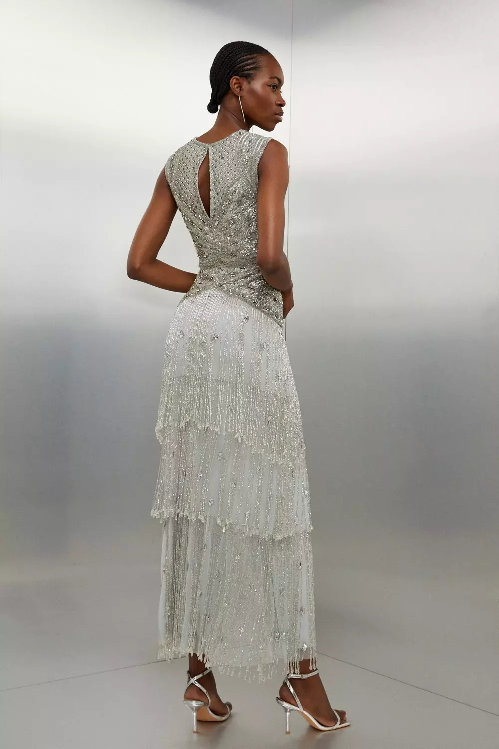 Tall Embellished Beaded Woven Maxi Dress | Karen Millen