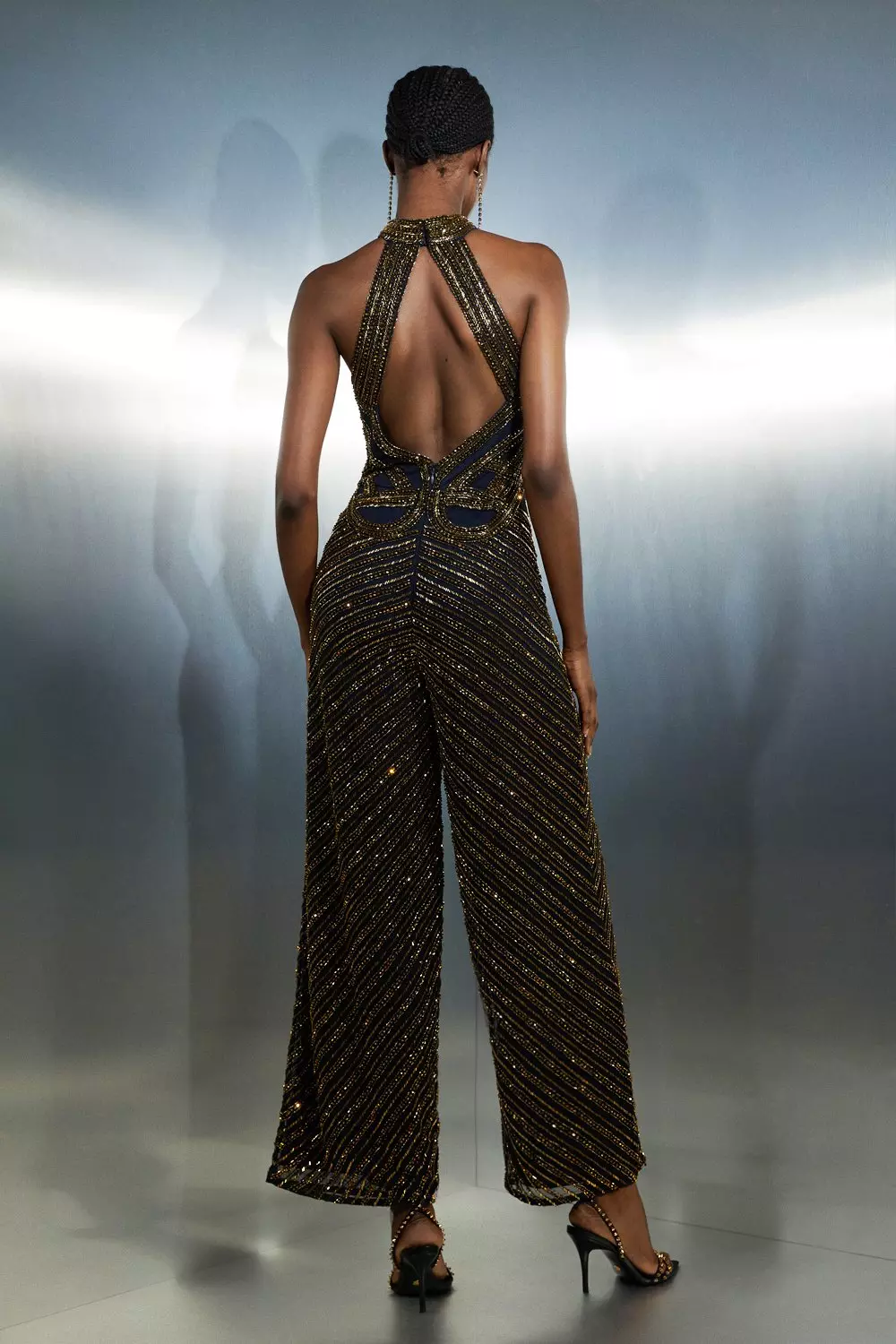 Embellished Beaded Woven Jumpsuit | Karen Millen