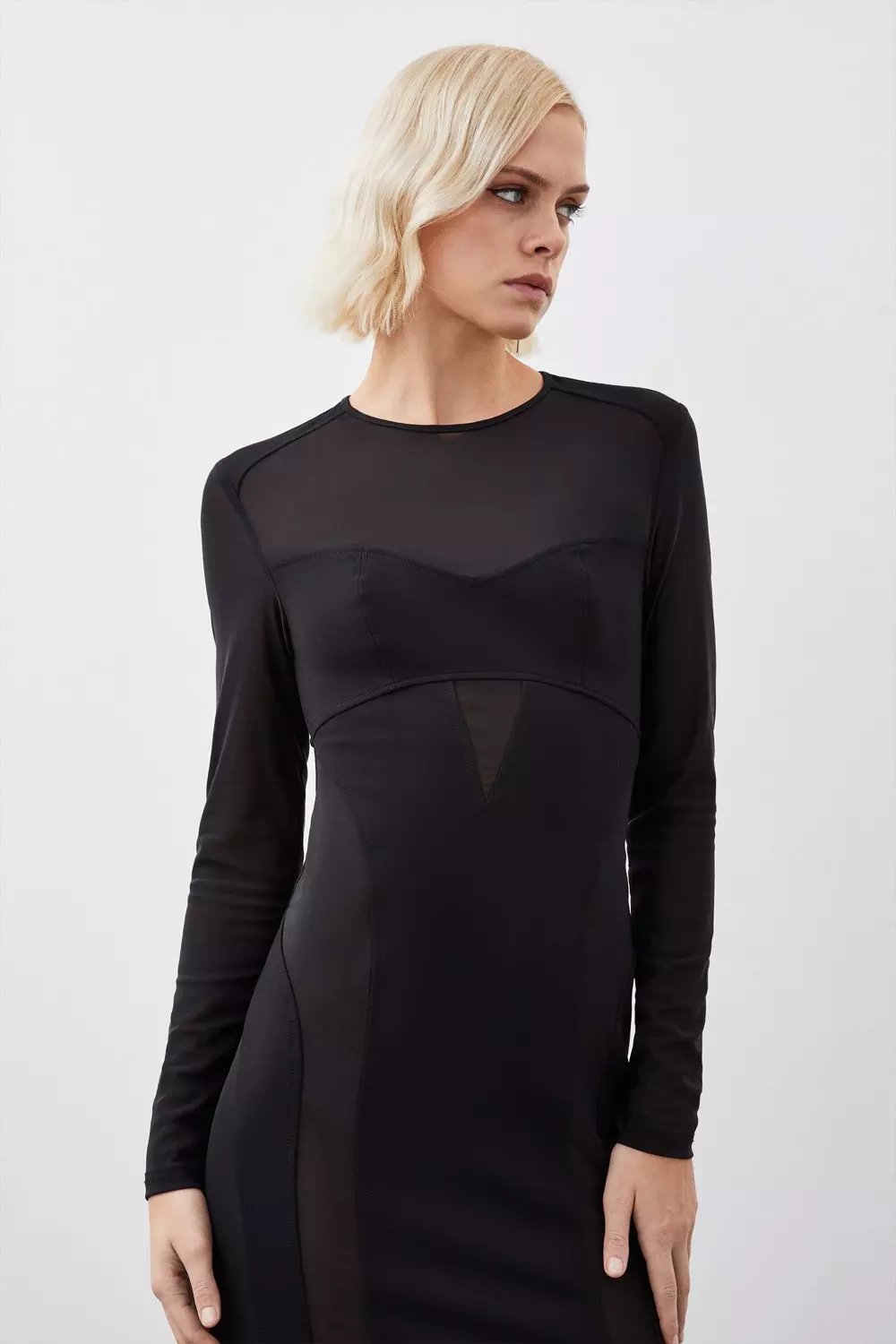 Karen millen mesh sleeve bodycon dress outlet