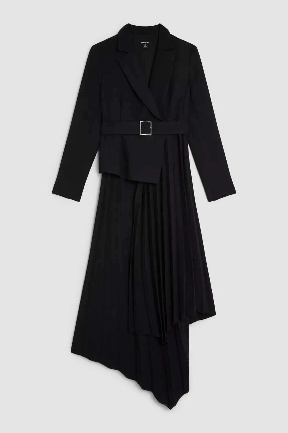 Tailored Blazer Belted Pleated Full Skirt Dress | Karen Millen