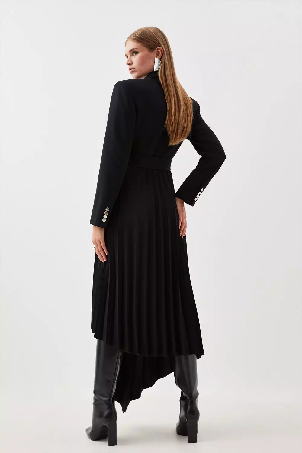 S ribbon dress pleats bk×wh s-l400.jpg