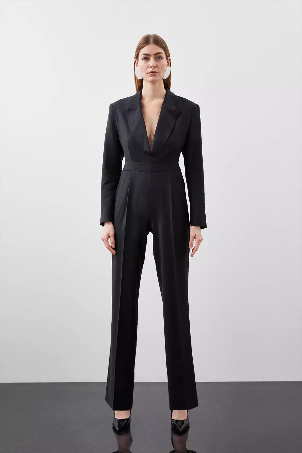 Black jumpsuit with black blazer online