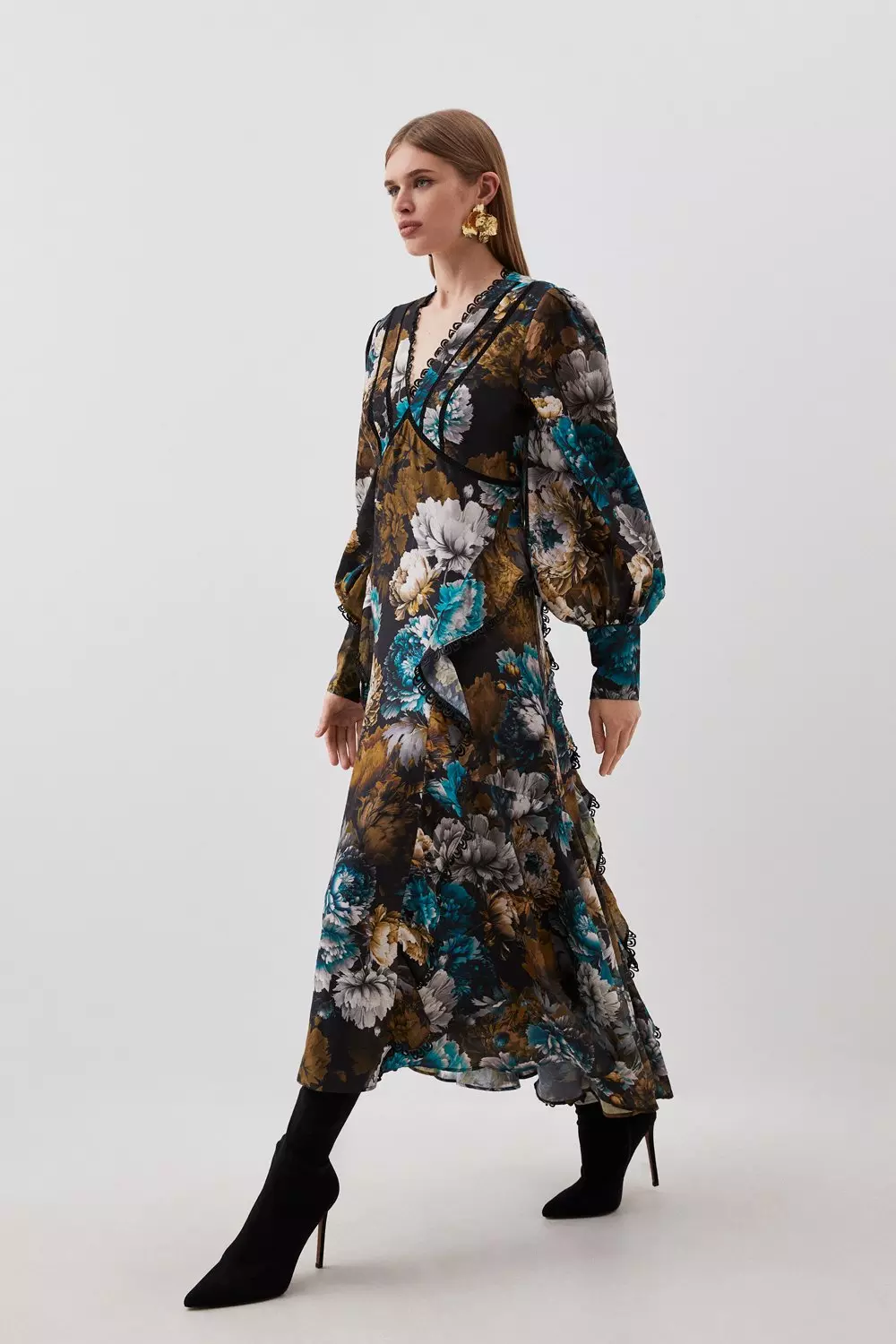 Karen millen floral maxi dress hotsell