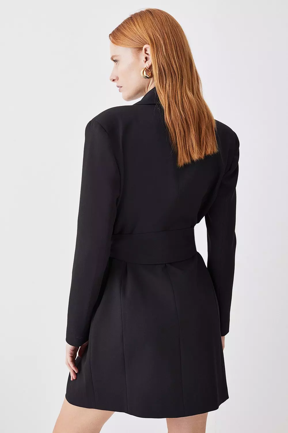 【Karen Millen】ウエスト タブ テーラード ミニドレス KAREN MILLEN リブ カットアウト ジャ−ジ− ミニ ドレス