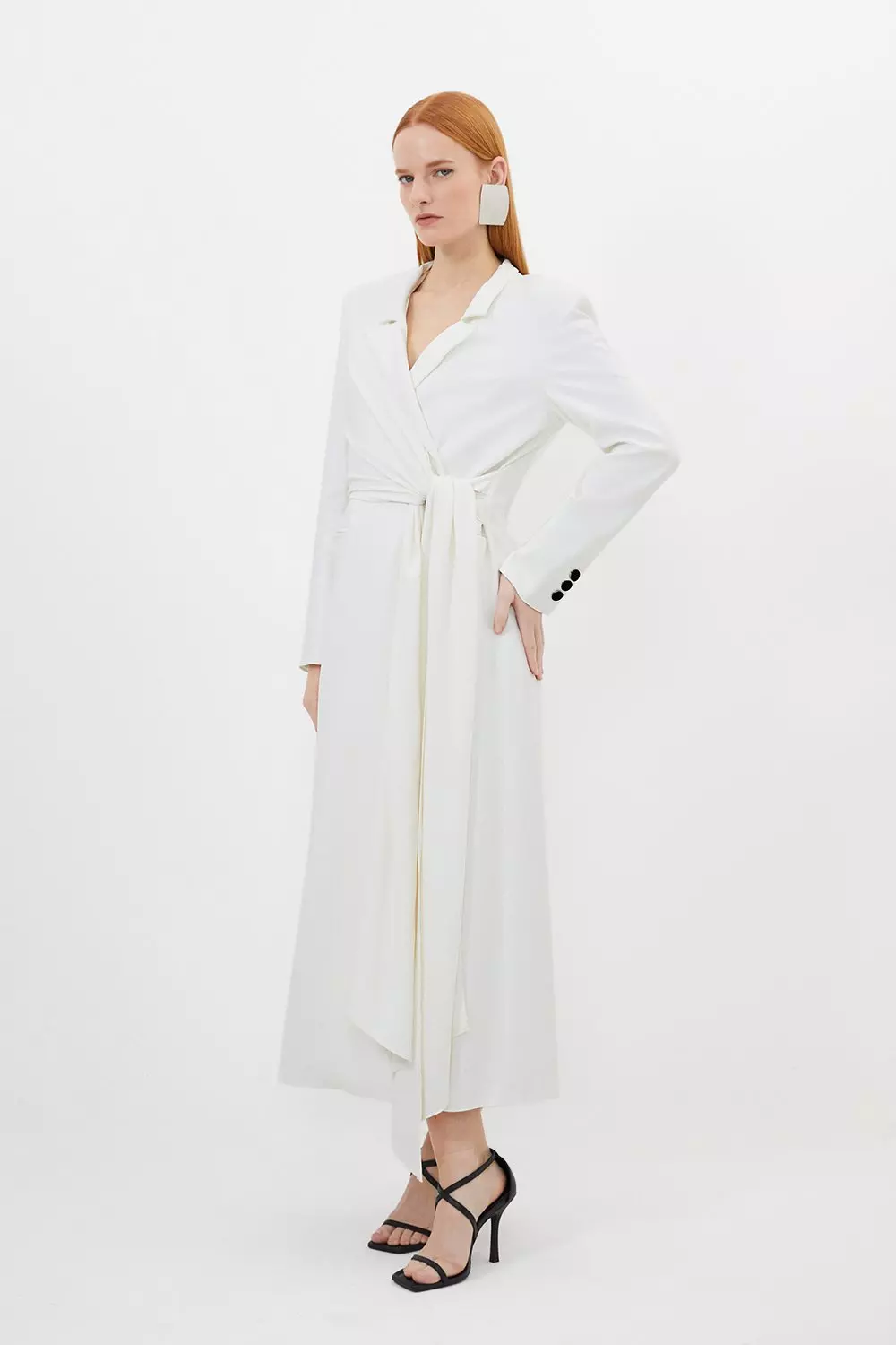 Tailored Polished Viscose Drape Maxi Dress alternative image