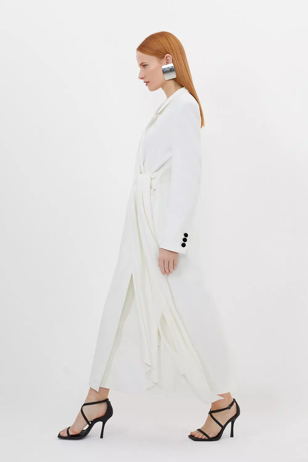 Tailored Polished Viscose Drape Maxi Dress alternative image