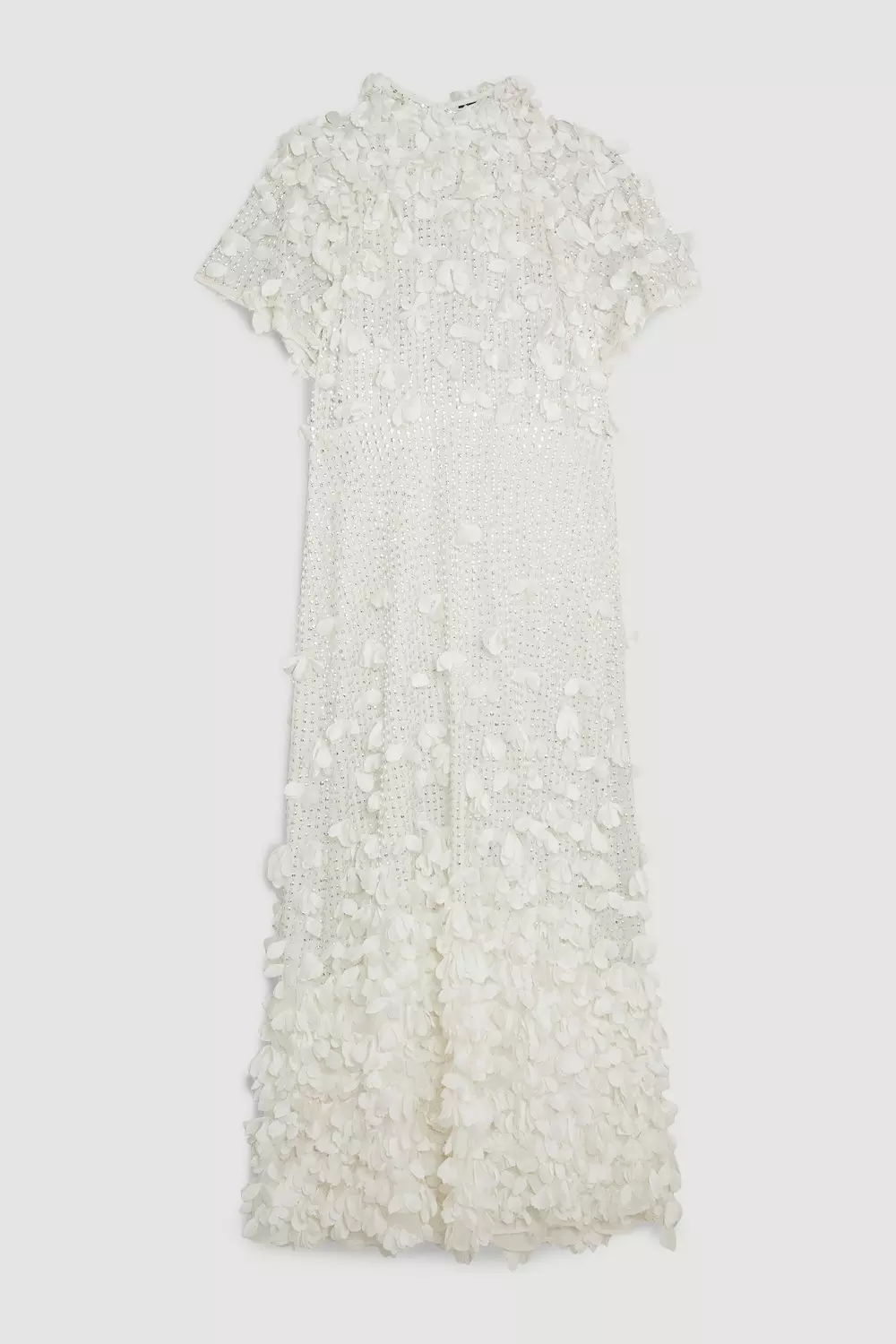 Plus Size Crystal Applique Angel Sleeve Midaxi Woven Dress | Karen 