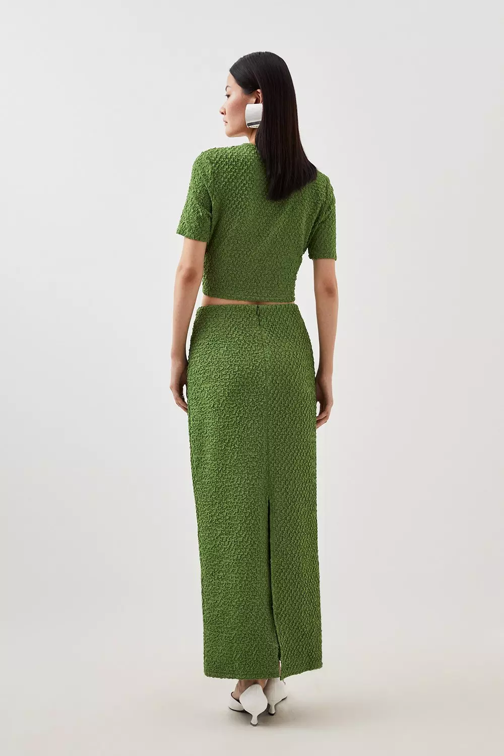 Crinkle Jersey Top And Skirt Set | Karen Millen