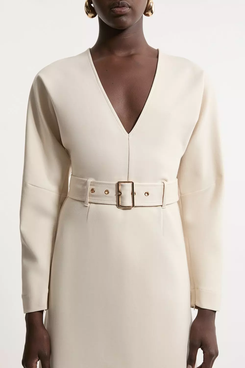 Ponte Belted Maxi Dress | Karen Millen