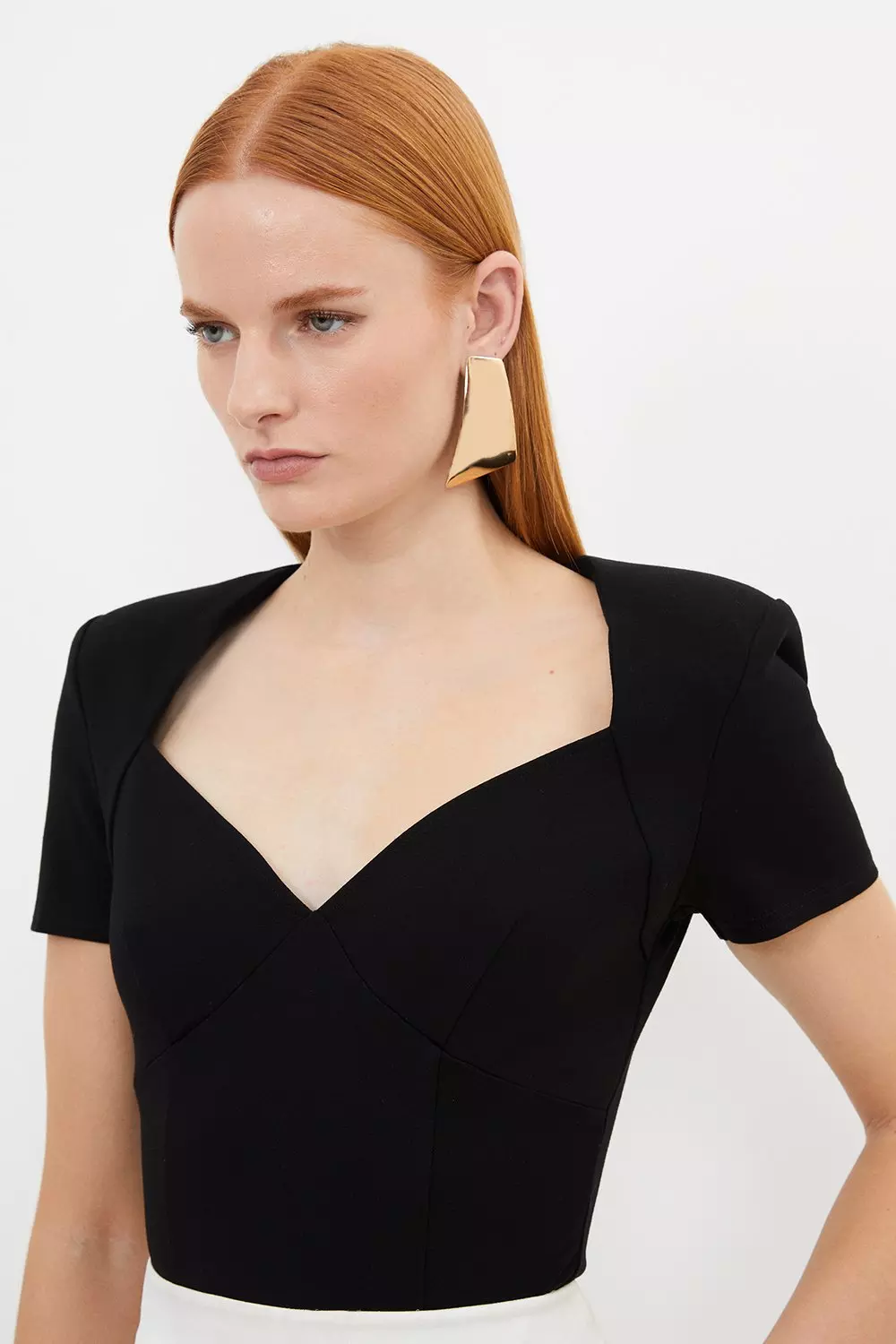 Ponte Short Sleeve Bodysuit | Karen Millen