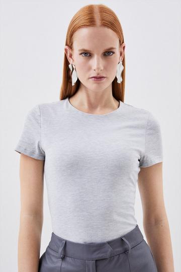 Stretch Cotton T-Shirt grey marl