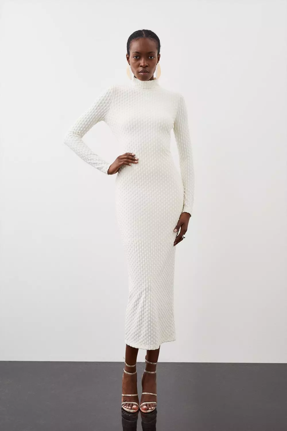 Ivory turtleneck dress online